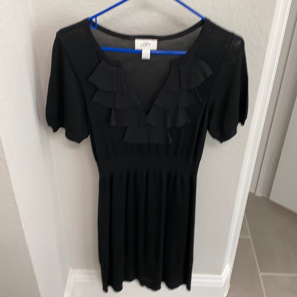 Ann Taylor Loft Black Knit Dress